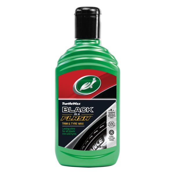 TURTLE WAX BLACK IN A FLASH TRIM & TYRE WAX 300ml