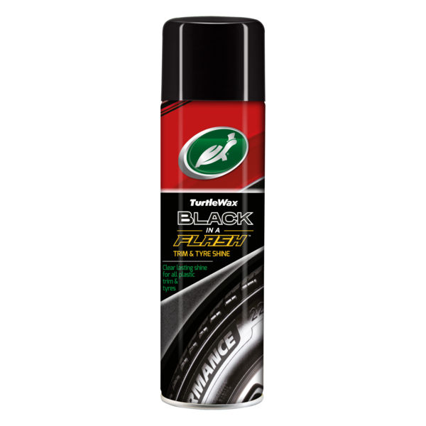 TURTLE WAX BLACK IN A FLASH TRIM & TYRE WAX AERO 500ml
