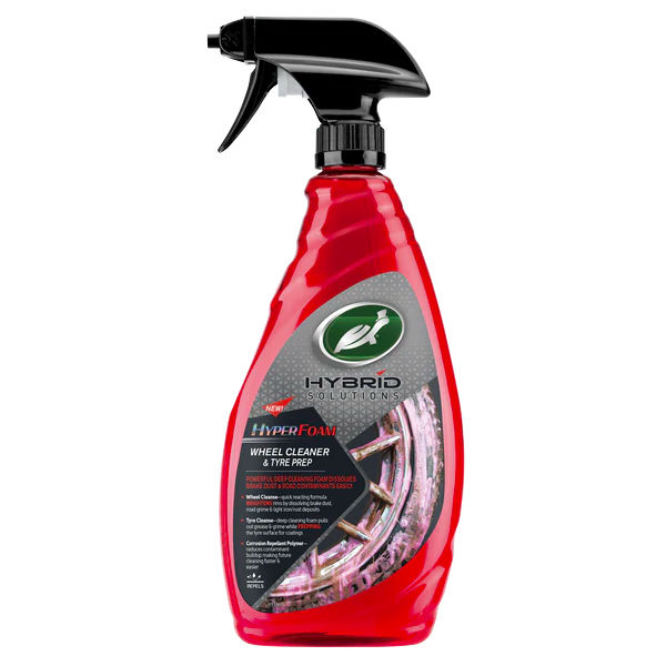TURTLE WAX HYBRID SOLUTIONS HYPER FOAM WHEEL CLEANER & TYRE PREP 680ml
