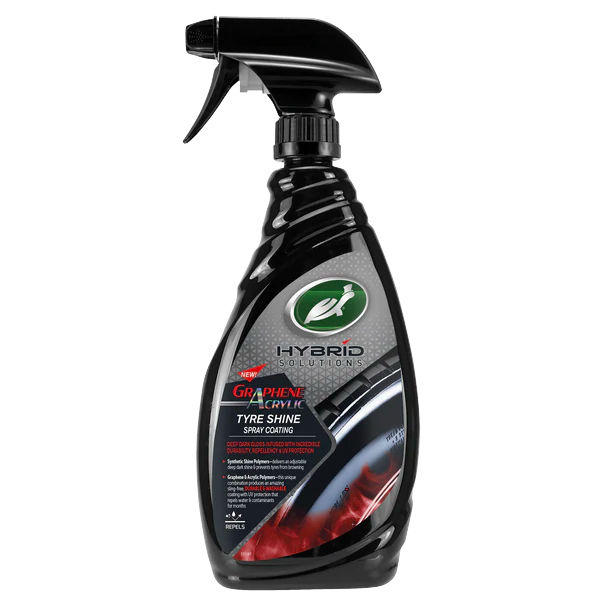 TURTLE WAX HYBRID SOLUTIONS GRAPHENE ACRYLIC TYRE SHINE SPRAY COATING 680ML